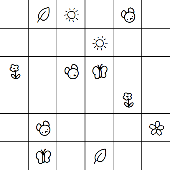 Kids Sudoku 6x6 - Difícil