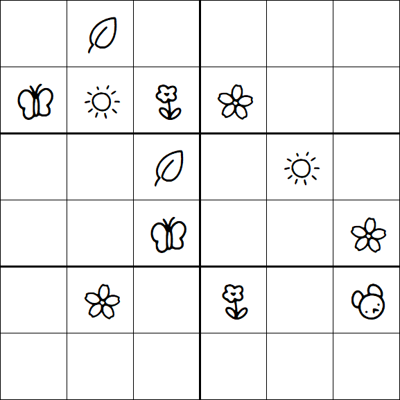Kids Sudoku 6x6 - Difícil