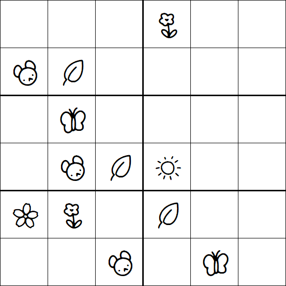 Kids Sudoku 6x6 - Difícil