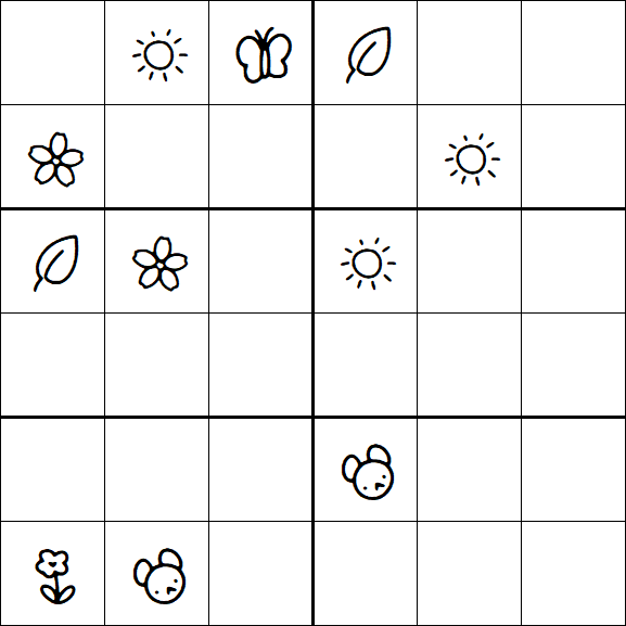 Kids Sudoku 6x6 - Difícil