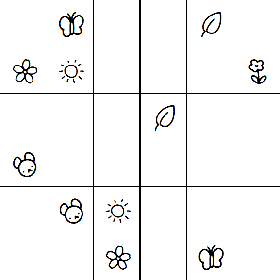 Kids Sudoku 6x6 - Difficile