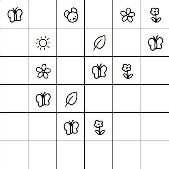 Kids Sudoku 6x6 - Difícil