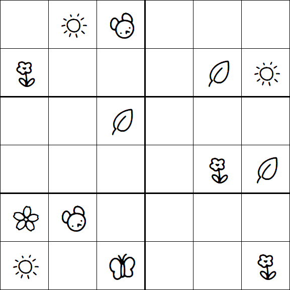 Kids Sudoku 6x6 - Difícil