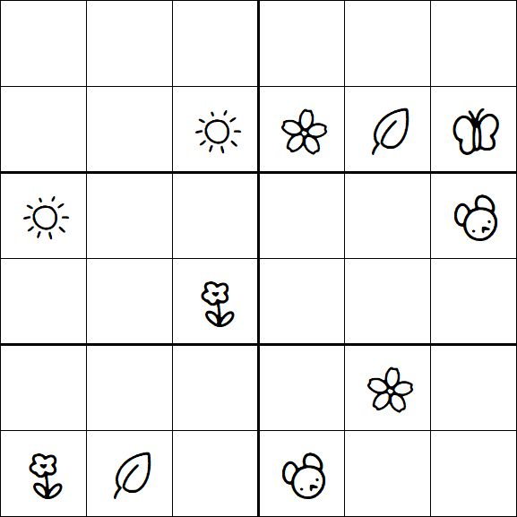 Kids Sudoku 6x6 - Difícil