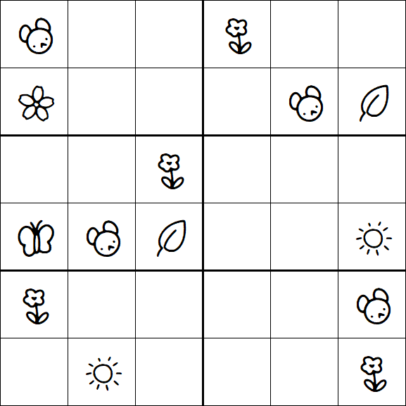 Kids Sudoku 6x6 - Difícil