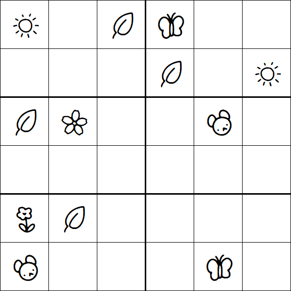 Kids Sudoku 6x6 - Difícil