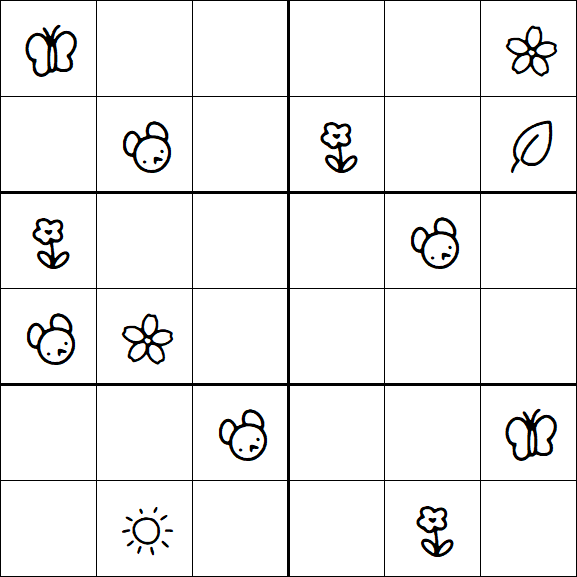 Kids Sudoku 6x6 - Difícil