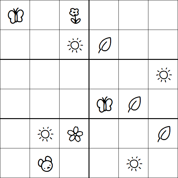 Kids Sudoku 6x6 - Difícil