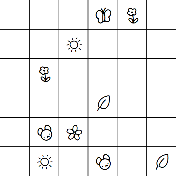 Kids Sudoku 6x6 - Difícil