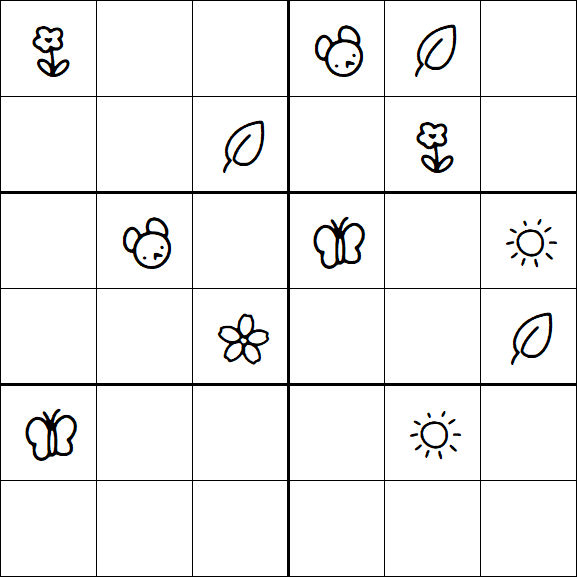 Kids Sudoku 6x6 - Difícil