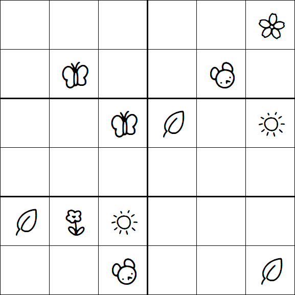 Kids Sudoku 6x6 - Difícil