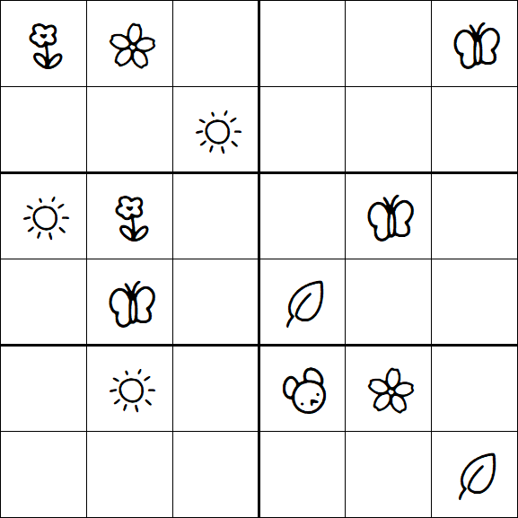 Kids Sudoku 6x6 - Difícil