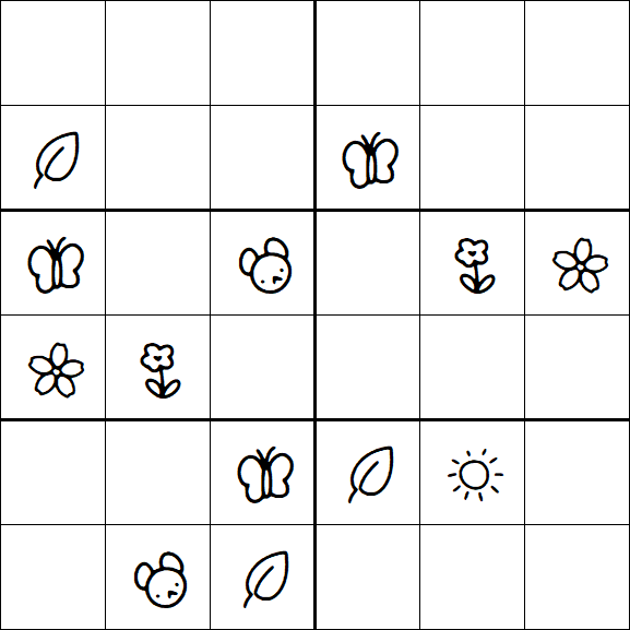 Kids Sudoku 6x6 - Difícil