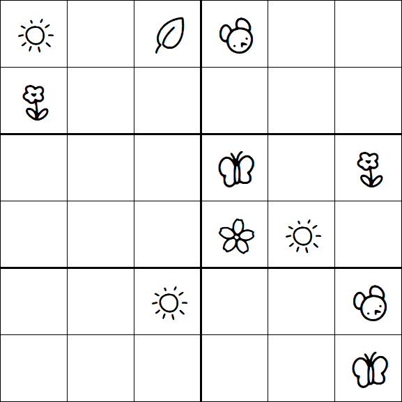 Kids Sudoku 6x6 - Difícil