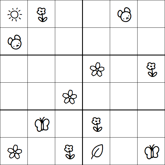 Kids Sudoku 6x6 - Difícil