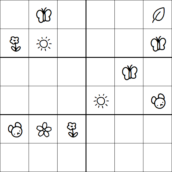 Kids Sudoku 6x6 - Difícil