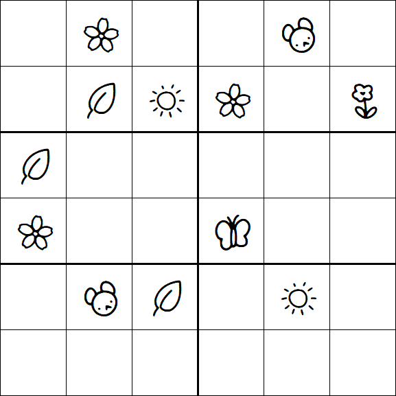 Kids Sudoku 6x6 - Difícil