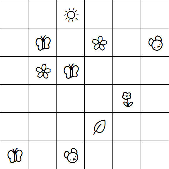 Kids Sudoku 6x6 - Difícil