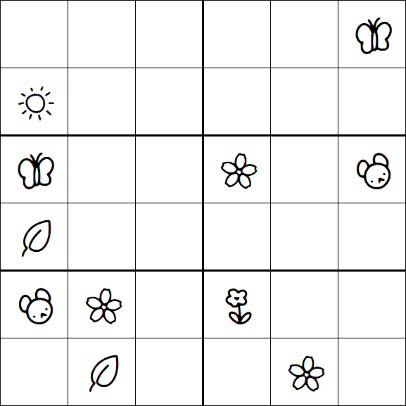 Kids Sudoku 6x6 - Difficile