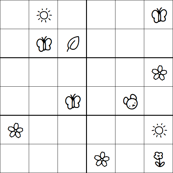 Kids Sudoku 6x6 - Difícil