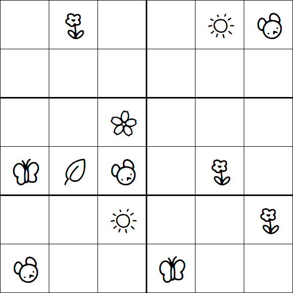 Kids Sudoku 6x6 - Hard