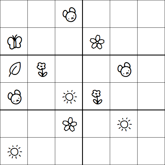 Kids Sudoku 6x6 - Difficile