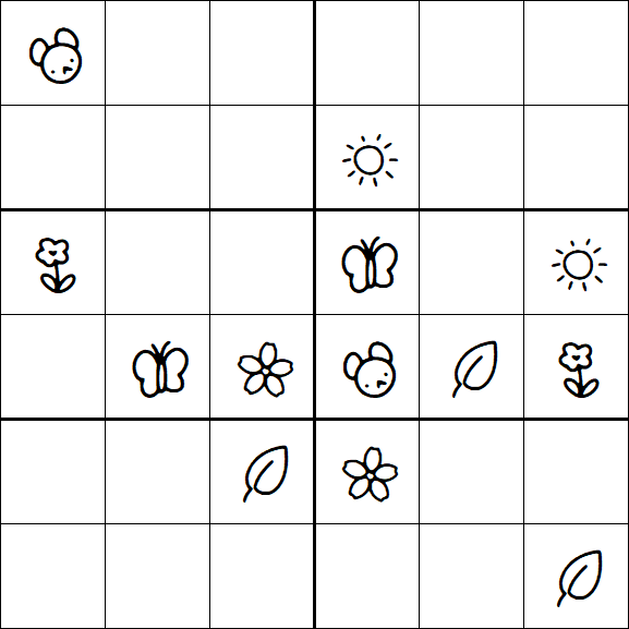 Kids Sudoku 6x6 - Difficile