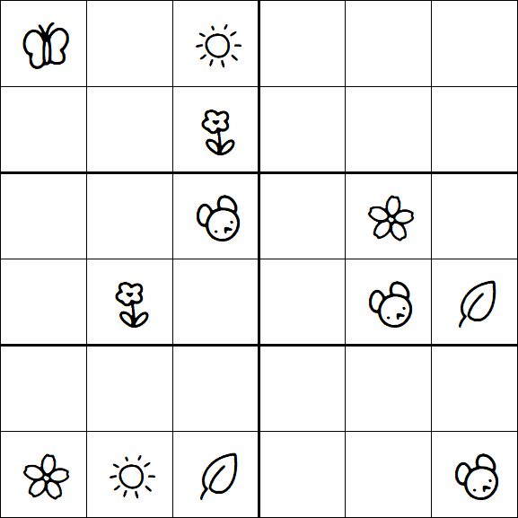 Kids Sudoku 6x6 - Difficile