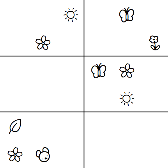 Kids Sudoku 6x6 - Hard