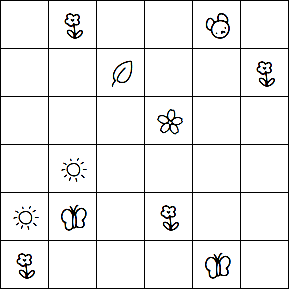 Kids Sudoku 6x6 - Hard