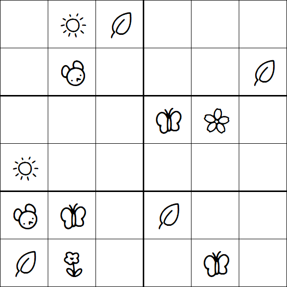 Kids Sudoku 6x6 - Difficile