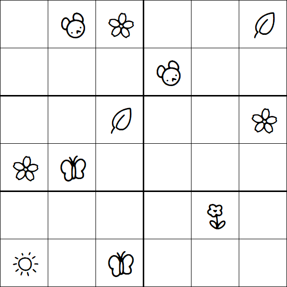 Kids Sudoku 6x6 - Hard
