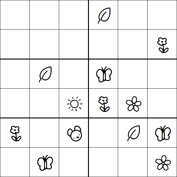 Kids Sudoku 6x6 - Difficile