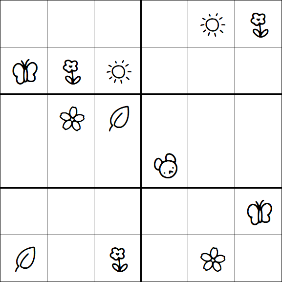 Kids Sudoku 6x6 - Difficile