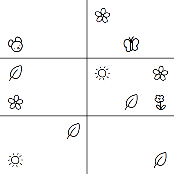 Kids Sudoku 6x6 - Difficile