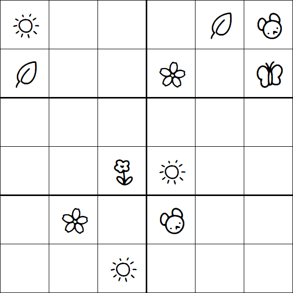 Kids Sudoku 6x6 - Difficile