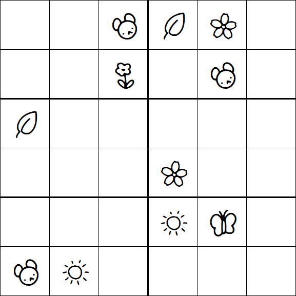 Kids Sudoku 6x6 - Difficile