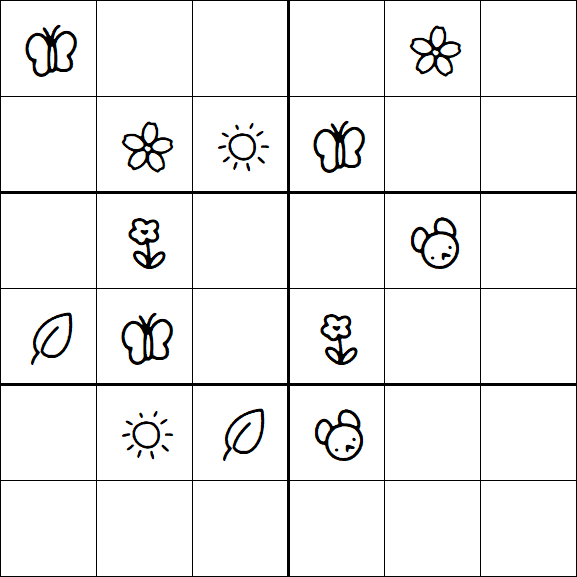 Kids Sudoku 6x6 - Difficile