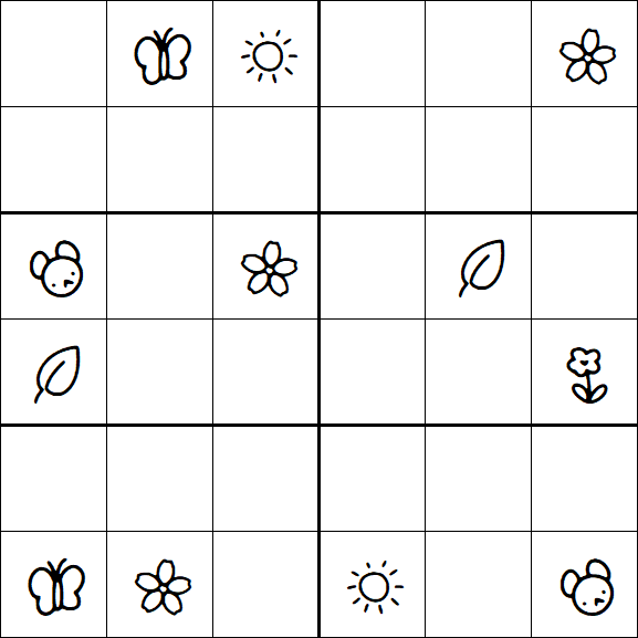 Kids Sudoku 6x6 - Difficile