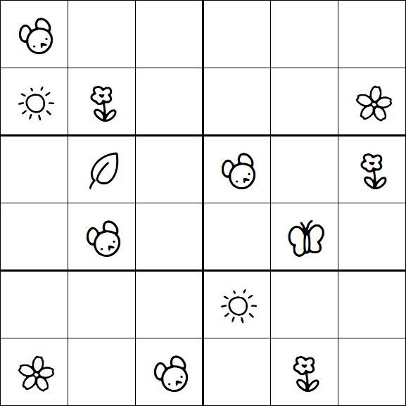 Kids Sudoku 6x6 - Difficile