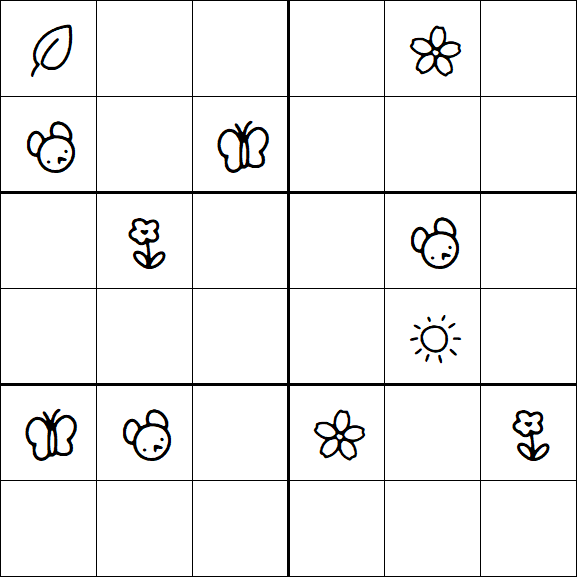 Kids Sudoku 6x6 - Difficile