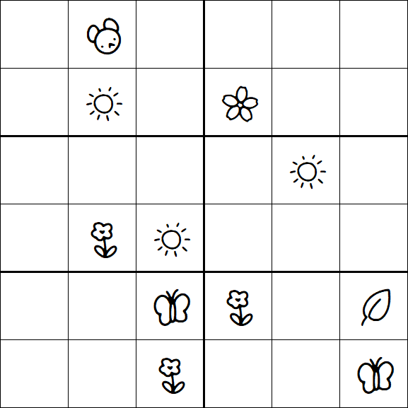 Kids Sudoku 6x6 - Difficile
