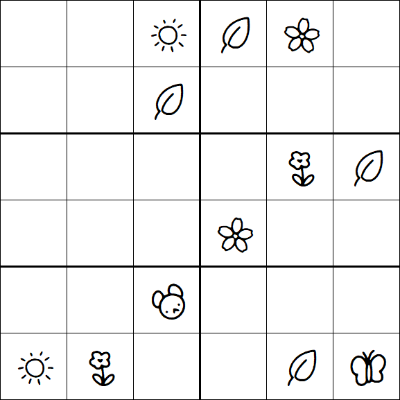 Kids Sudoku 6x6 - Difficile