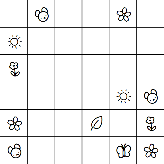 Kids Sudoku 6x6 - Difficile