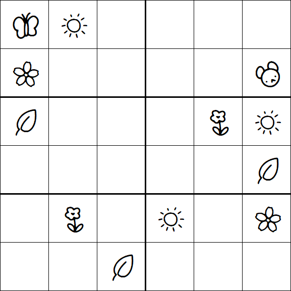 Kids Sudoku 6x6 - Difficile