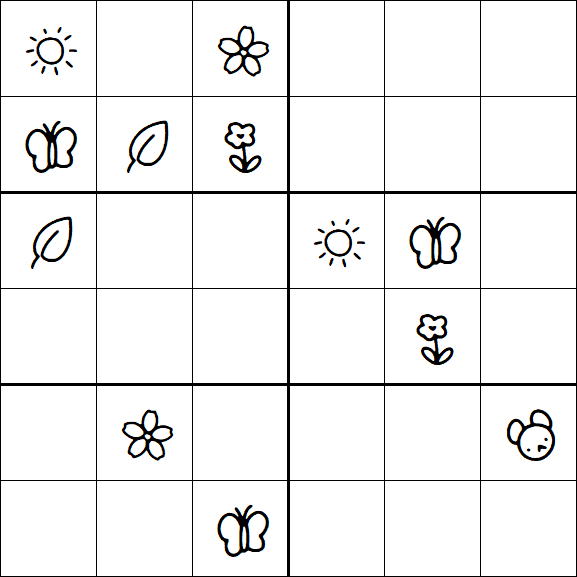 Kids Sudoku 6x6 - Difficile