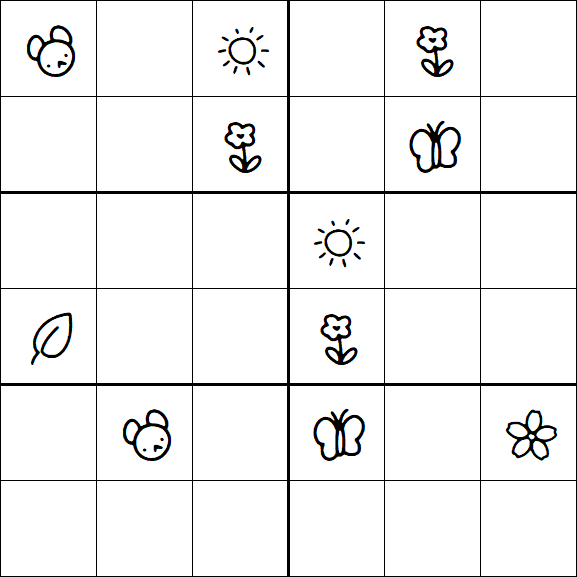 Kids Sudoku 6x6 - Difficile