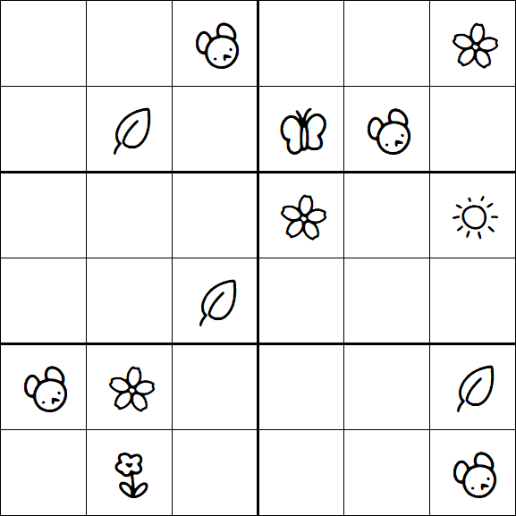 Kids Sudoku 6x6 - Difficile