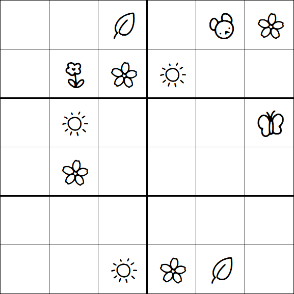 Kids Sudoku 6x6 - Difficile