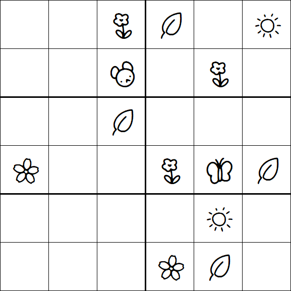 Kids Sudoku 6x6 - Difficile